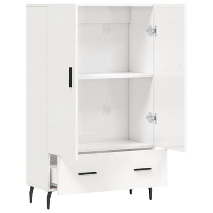 Highboard Hochglanz-Weiß 69,5x31x115 cm