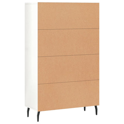 Highboard Hochglanz-Weiß 69,5x31x115 cm