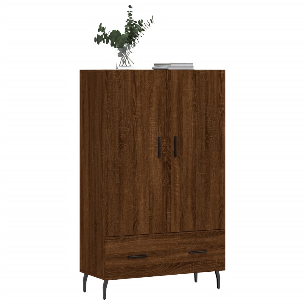 Highboard Braun Eichen-Optik 69,5x31x115 cm