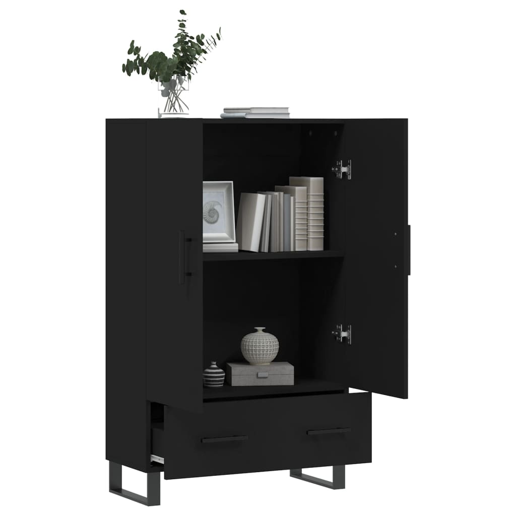 Highboard Schwarz 69,5x31x115 cm