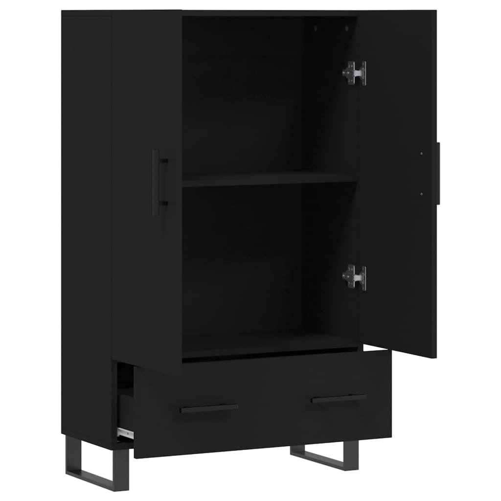 Highboard Schwarz 69,5x31x115 cm