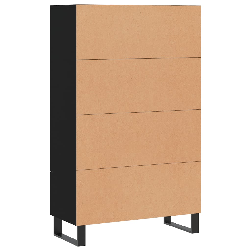 Highboard Schwarz 69,5x31x115 cm