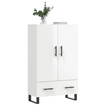 Highboard Hochglanz-Weiß 69,5x31x115 cm