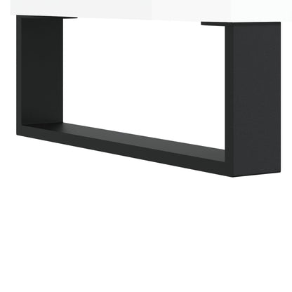 Highboard Hochglanz-Weiß 69,5x31x115 cm