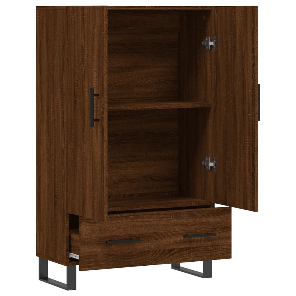 Highboard Braun Eichen-Optik 69,5x31x115 cm