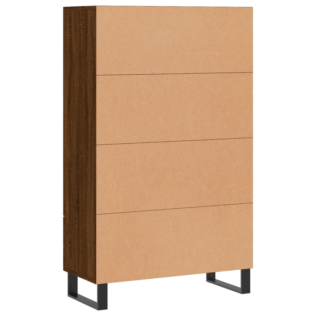 Highboard Braun Eichen-Optik 69,5x31x115 cm