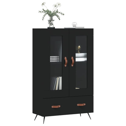 Highboard Schwarz 69,5x31x115 cm Holzwerkstoff