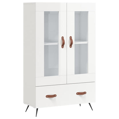 Highboard Hochglanz-Weiß 69,5x31x115 cm