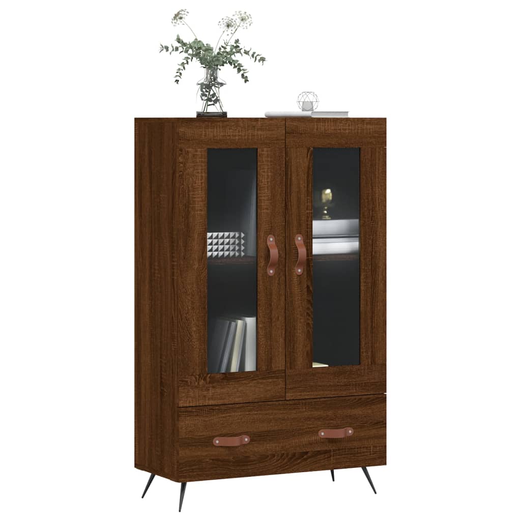 Highboard Braun Eichen-Optik 69,5x31x115 cm