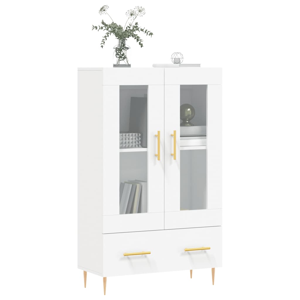 Highboard Weiß 69,5x31x115 cm