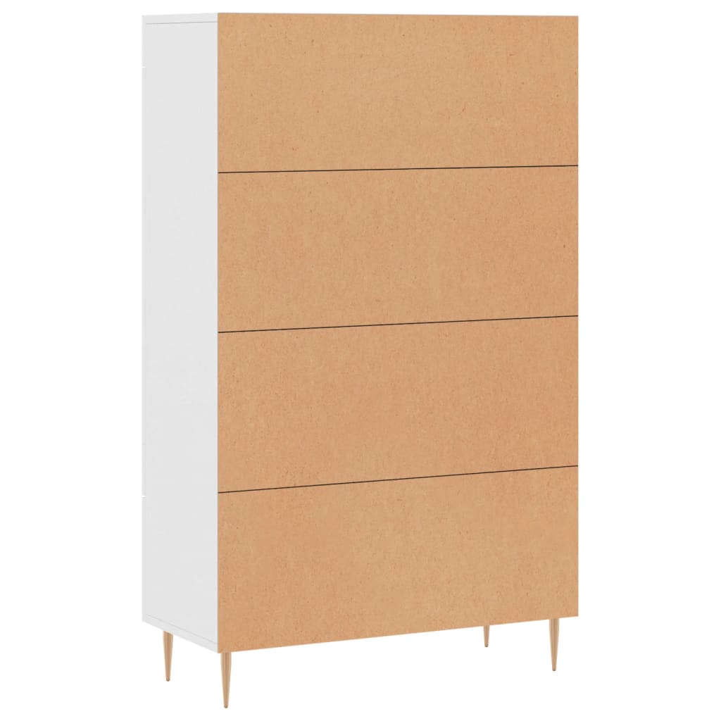 Highboard Weiß 69,5x31x115 cm