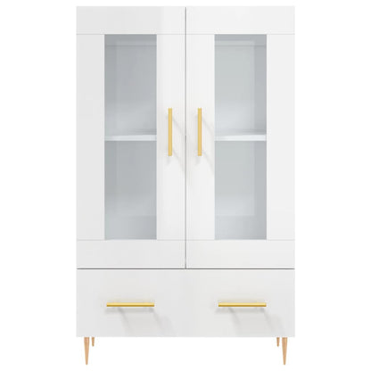 Highboard Hochglanz-Weiß 69,5x31x115 cm