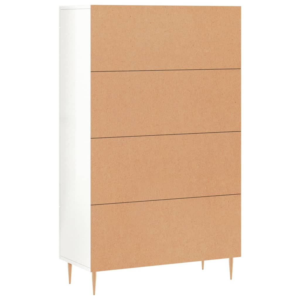 Highboard Hochglanz-Weiß 69,5x31x115 cm