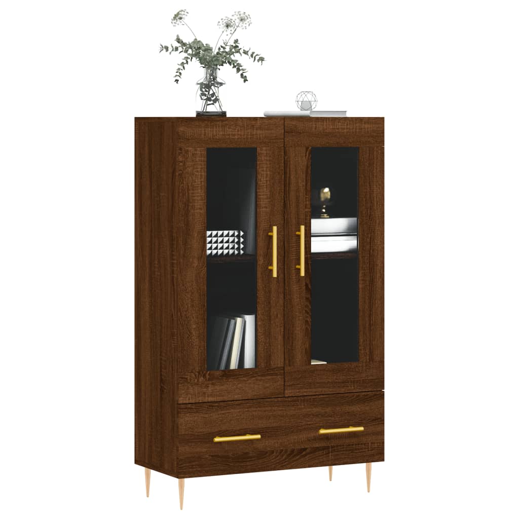 Highboard Braun Eichen-Optik 69,5x31x115 cm