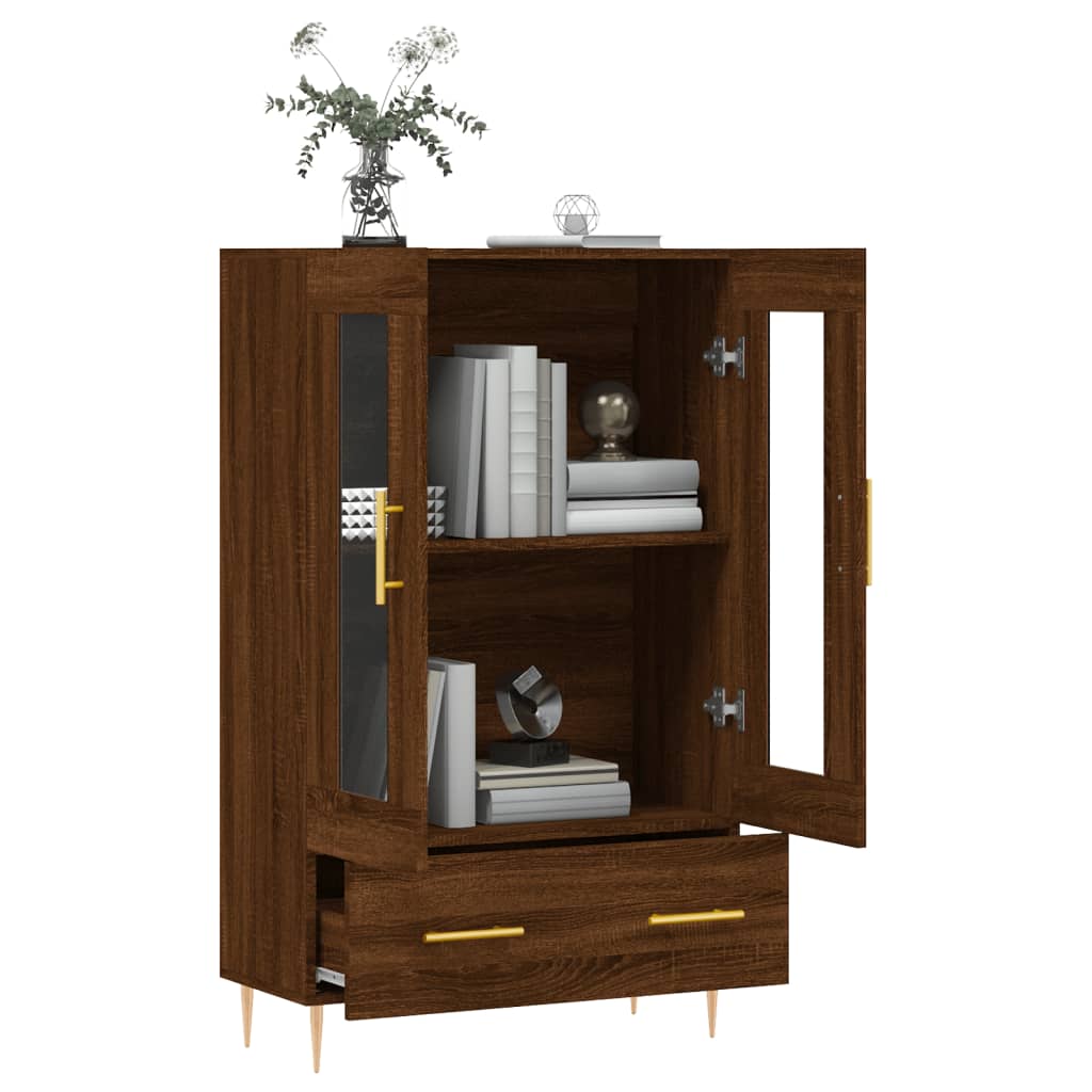 Highboard Braun Eichen-Optik 69,5x31x115 cm