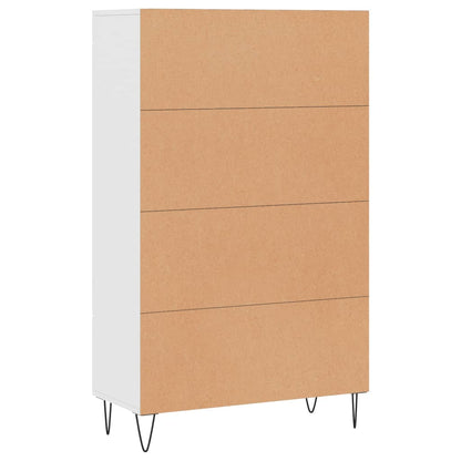 Highboard Weiß 69,5x31x115 cm