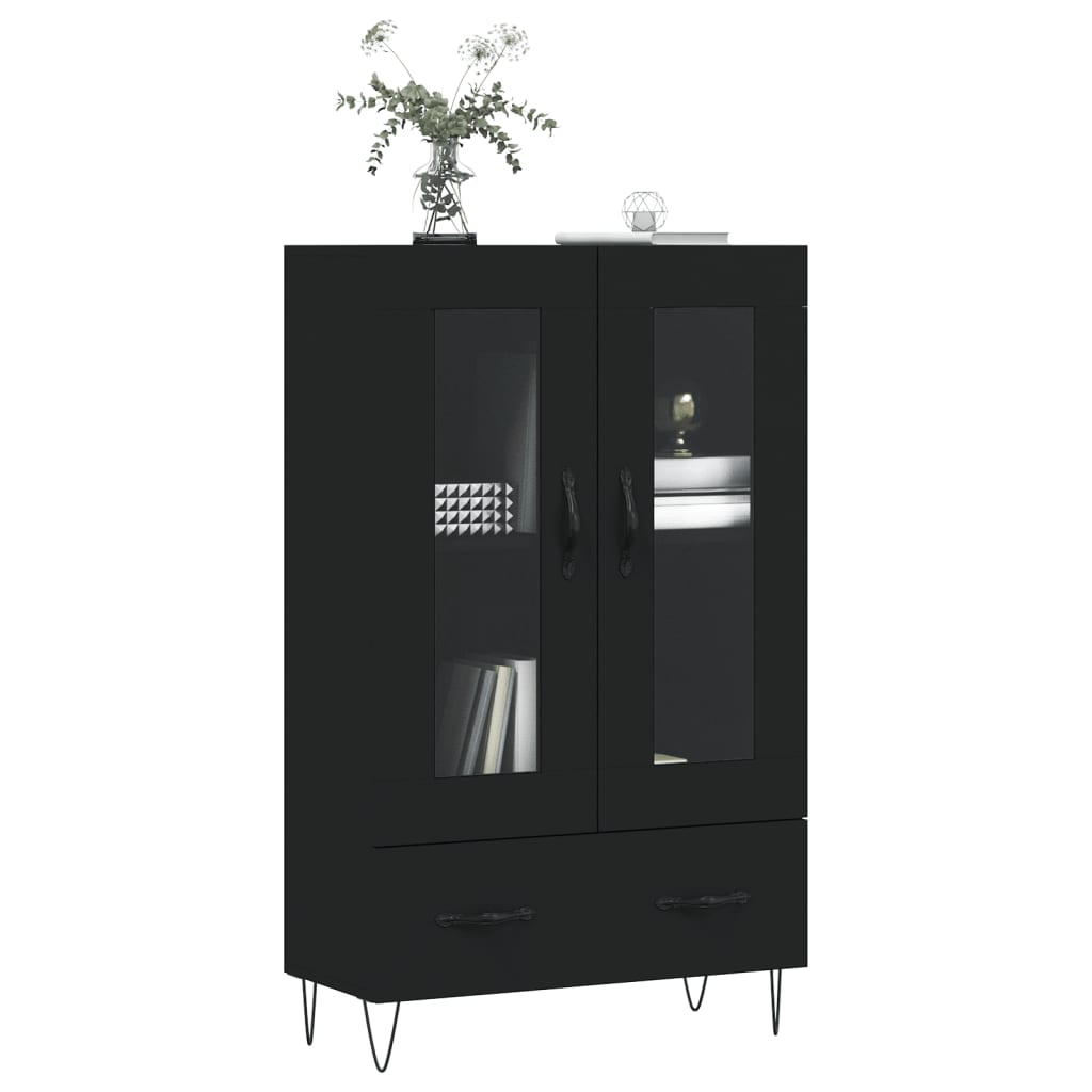 Highboard Schwarz 69,5x31x115 cm