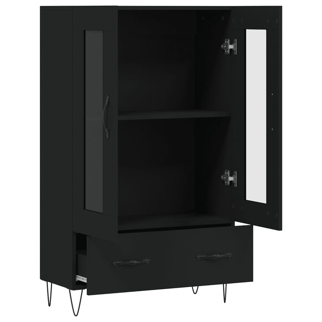 Highboard Schwarz 69,5x31x115 cm