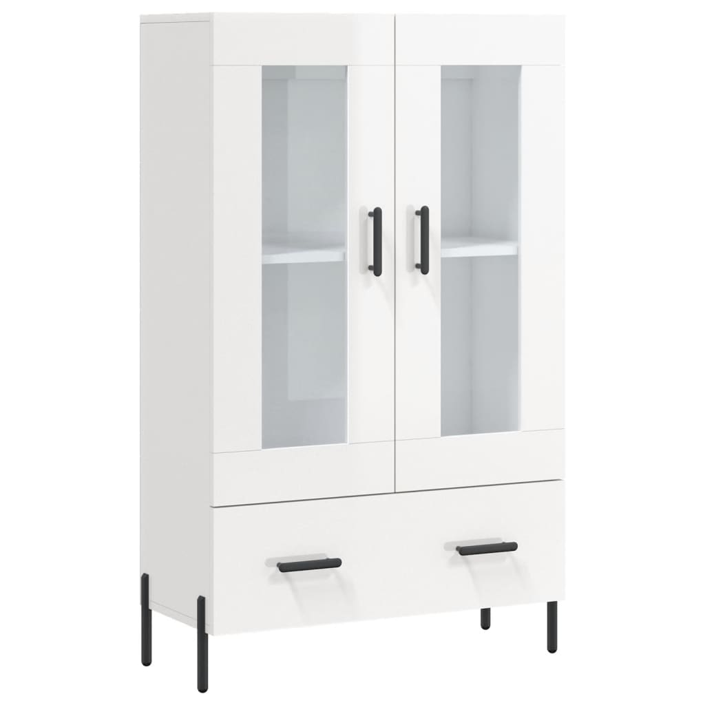 Highboard Hochglanz-Weiß 69,5x31x115 cm