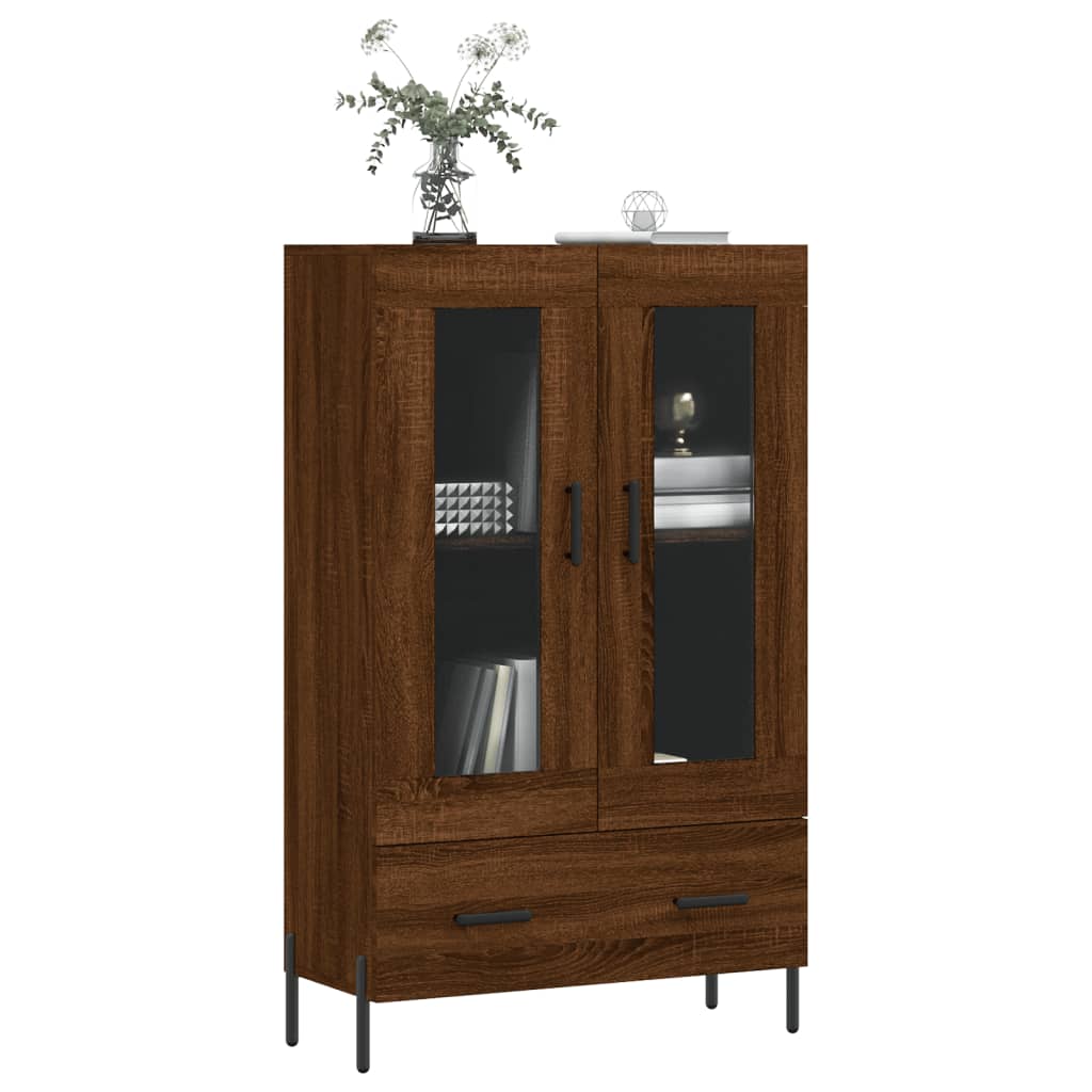 Highboard Braun Eichen-Optik 69,5x31x115 cm