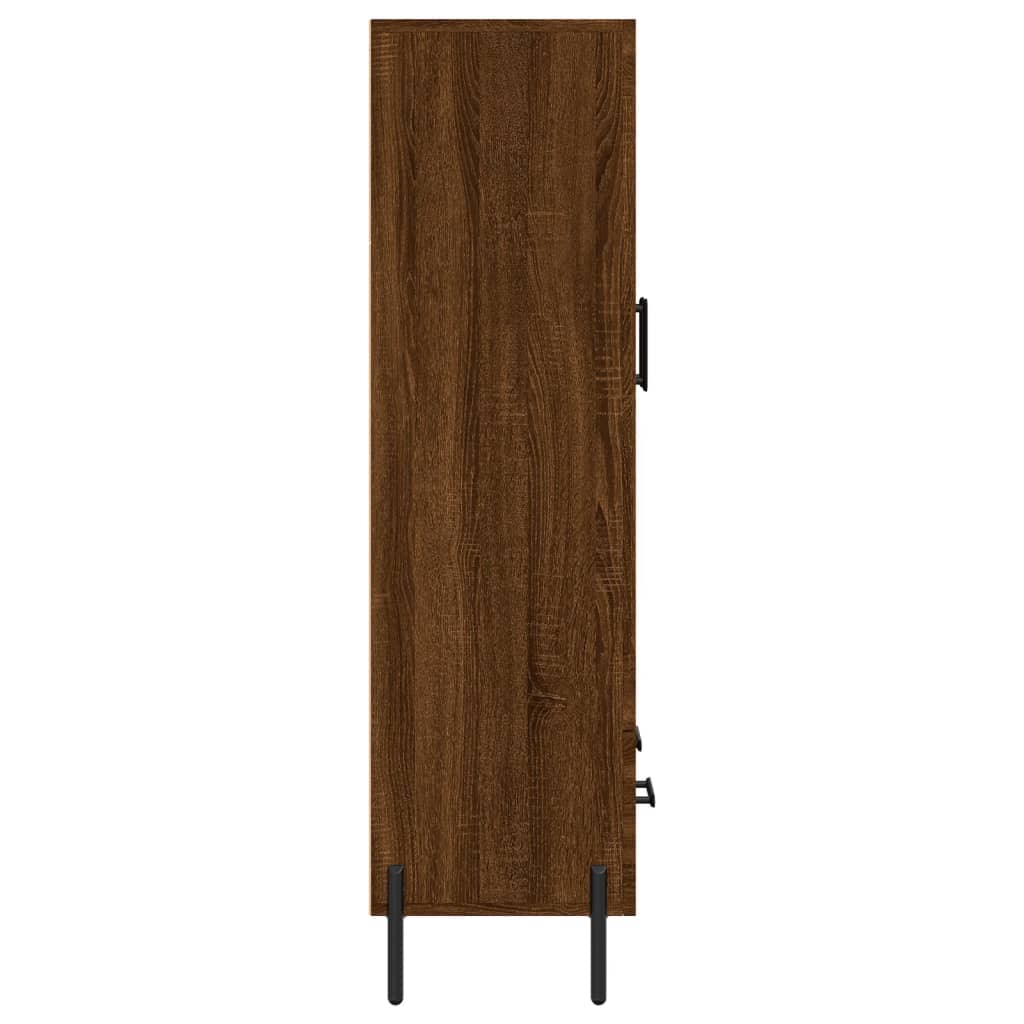 Highboard Braun Eichen-Optik 69,5x31x115 cm