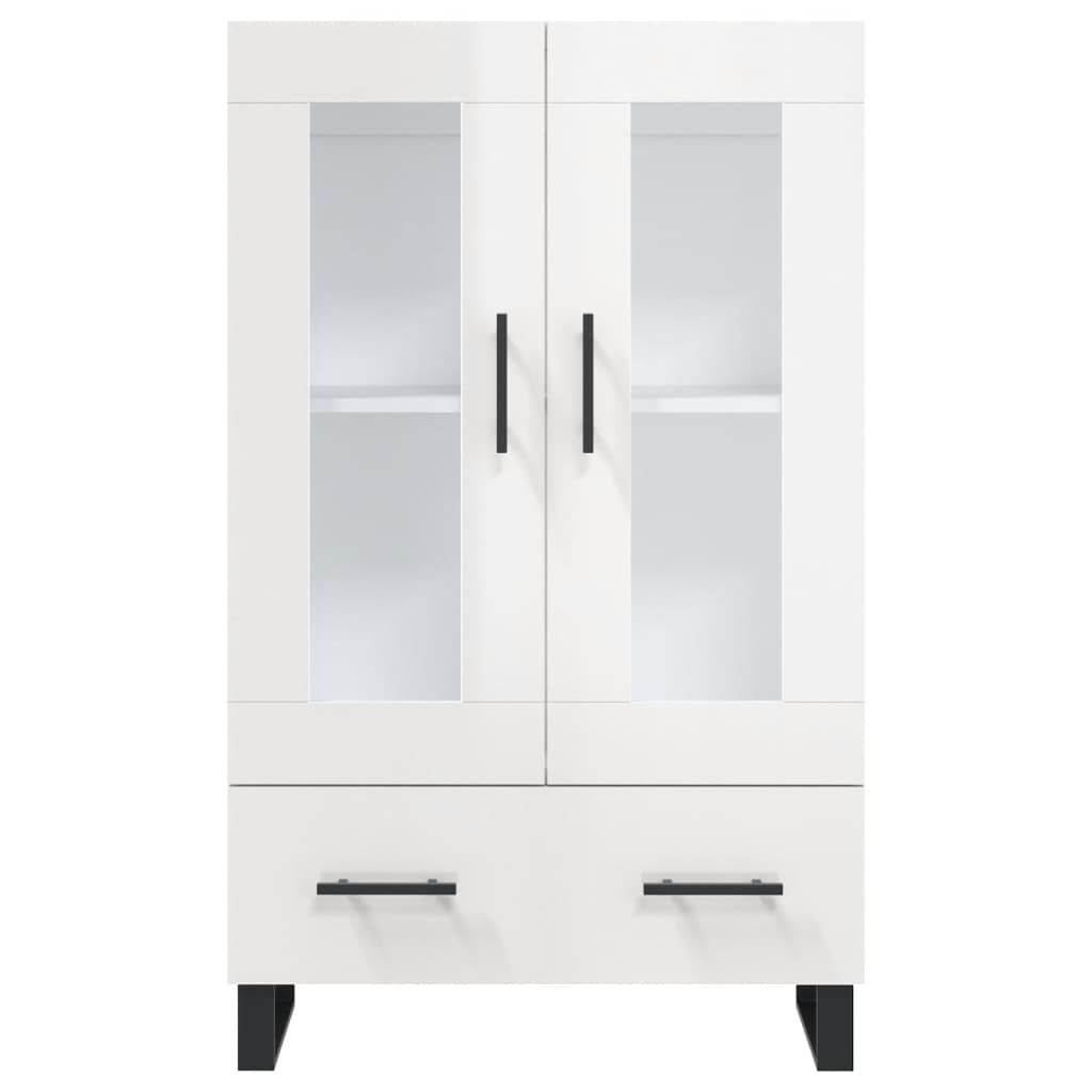 Highboard Hochglanz-Weiß 69,5x31x115 cm