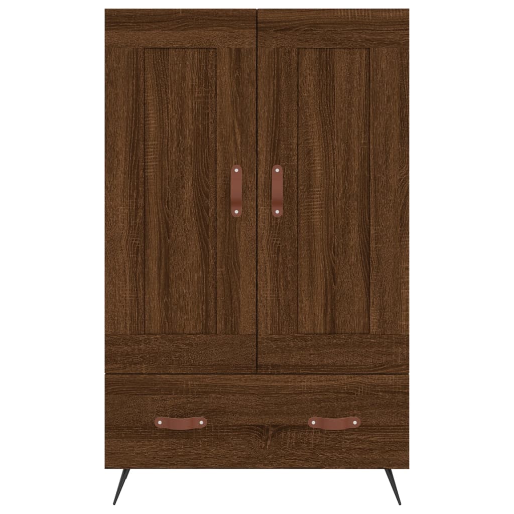 Highboard Braun Eichen-Optik 69,5x31x115 cm Holzwerkstoff