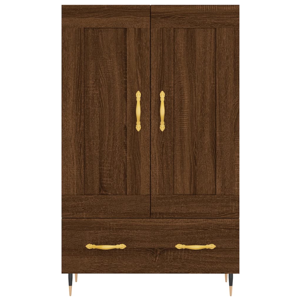 Highboard Braun Eichen-Optik 69,5x31x115 cm Holzwerkstoff