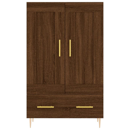 Highboard Braun Eichen-Optik 69,5x31x115 cm Holzwerkstoff