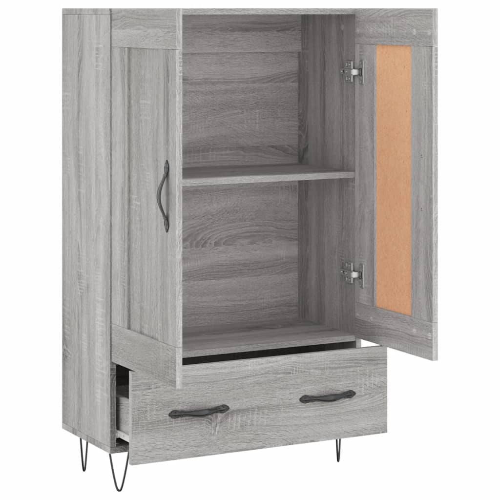 Highboard Grau Sonoma 69,5x31x115 cm Holzwerkstoff