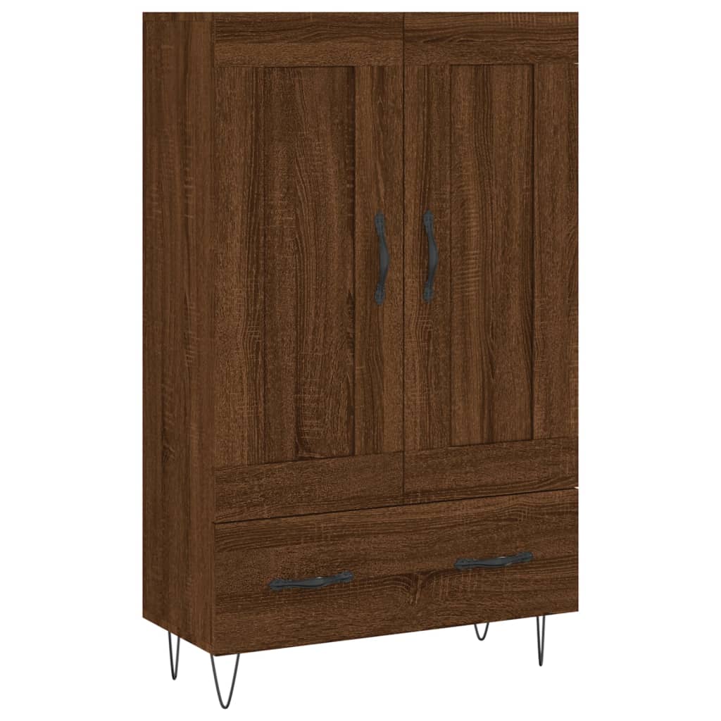 Highboard Braun Eichen-Optik 69,5x31x115 cm Holzwerkstoff