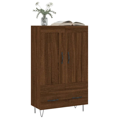 Highboard Braun Eichen-Optik 69,5x31x115 cm Holzwerkstoff