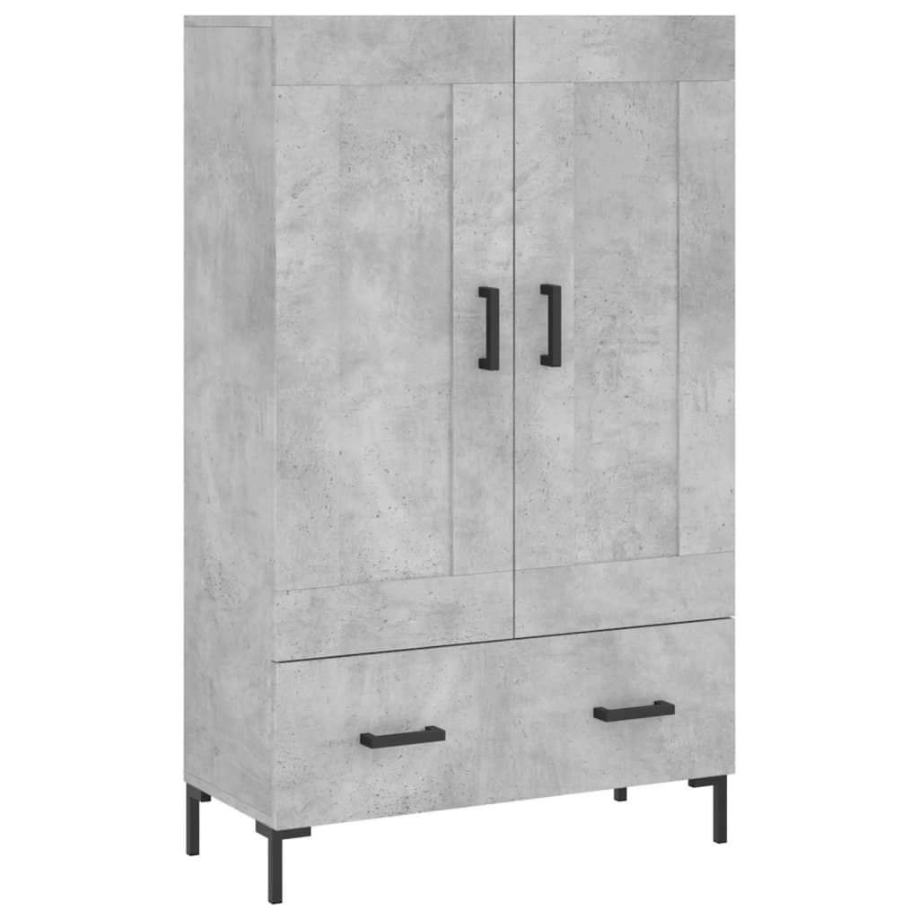 Highboard Betongrau 69,5x31x115 cm Holzwerkstoff