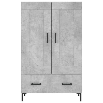 Highboard Betongrau 69,5x31x115 cm Holzwerkstoff