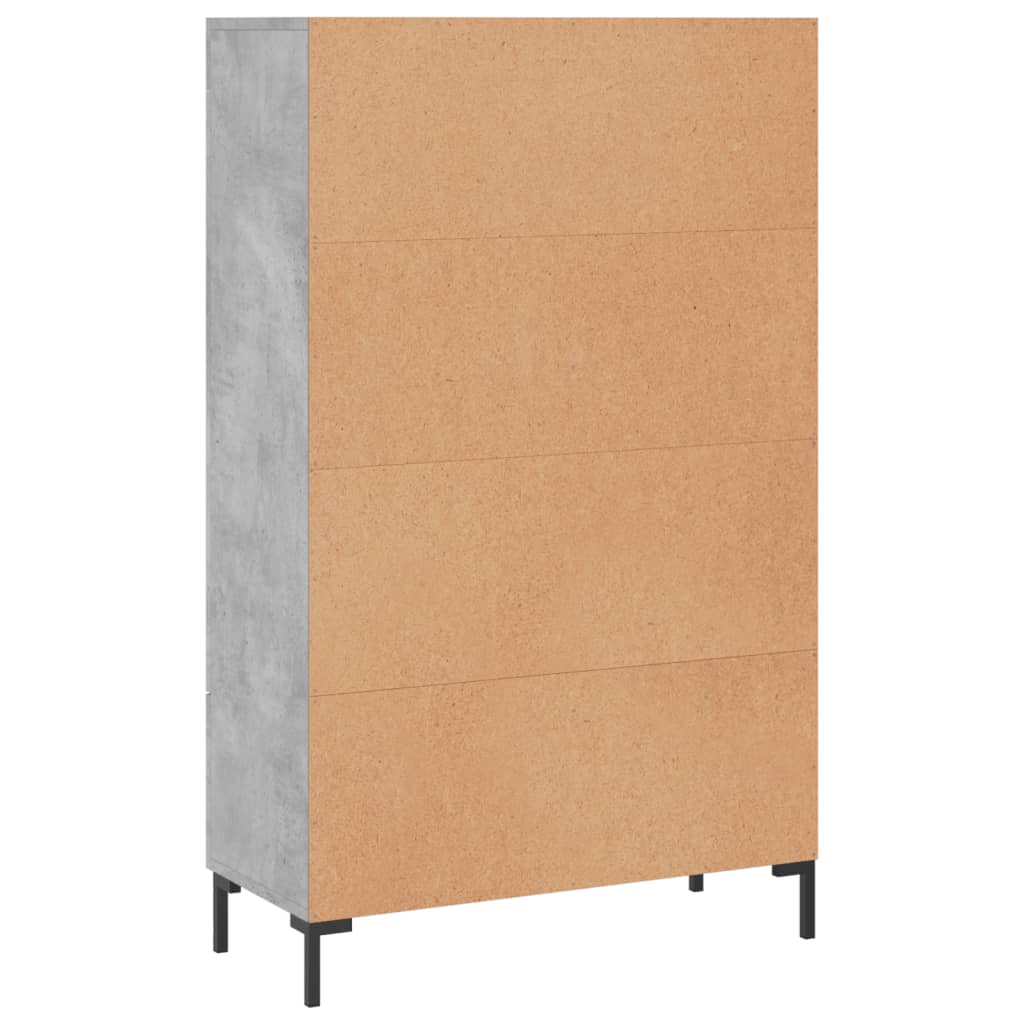 Highboard Betongrau 69,5x31x115 cm Holzwerkstoff