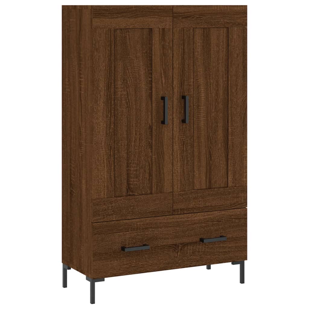 Highboard Braun Eichen-Optik 69,5x31x115 cm Holzwerkstoff