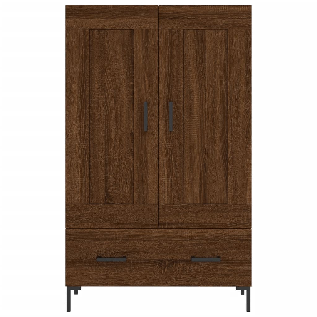 Highboard Braun Eichen-Optik 69,5x31x115 cm Holzwerkstoff