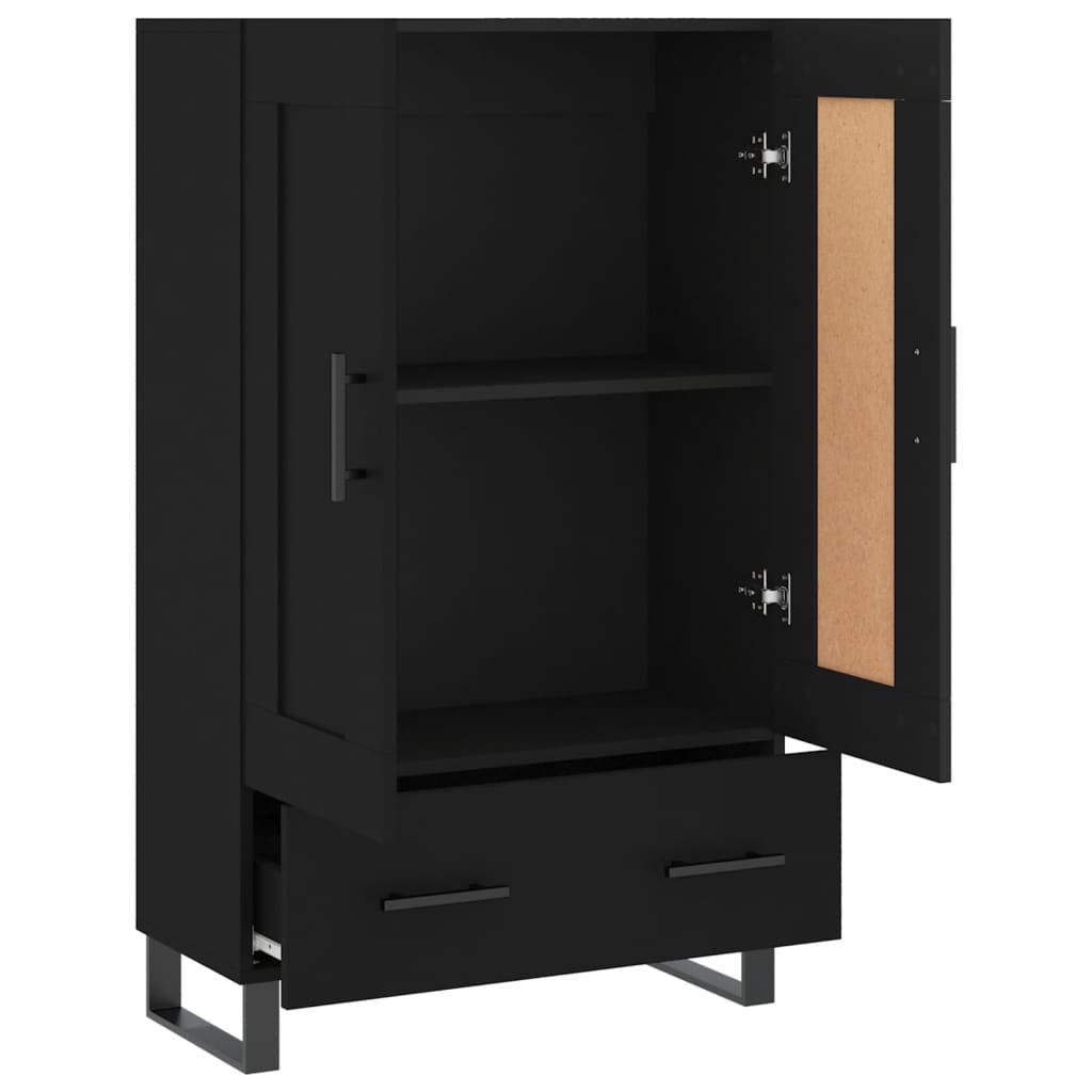 Highboard Schwarz 69,5x31x115 cm Holzwerkstoff