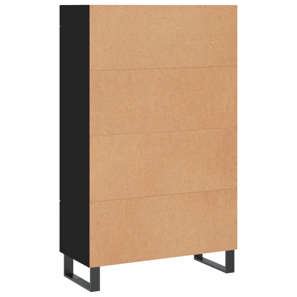 Highboard Schwarz 69,5x31x115 cm Holzwerkstoff