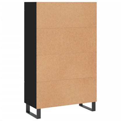 Highboard Schwarz 69,5x31x115 cm Holzwerkstoff