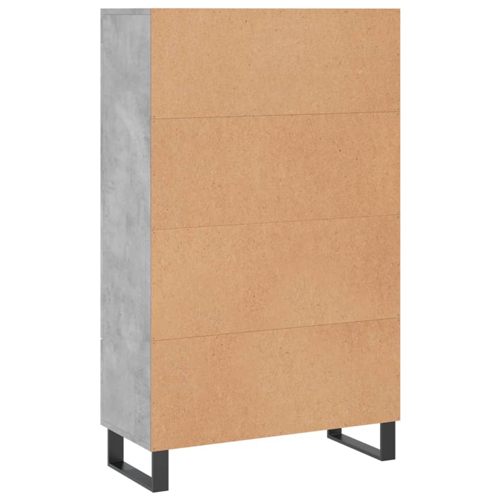 Highboard Betongrau 69,5x31x115 cm Holzwerkstoff