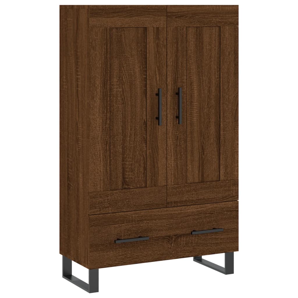 Highboard Braun Eichen-Optik 69,5x31x115 cm Holzwerkstoff