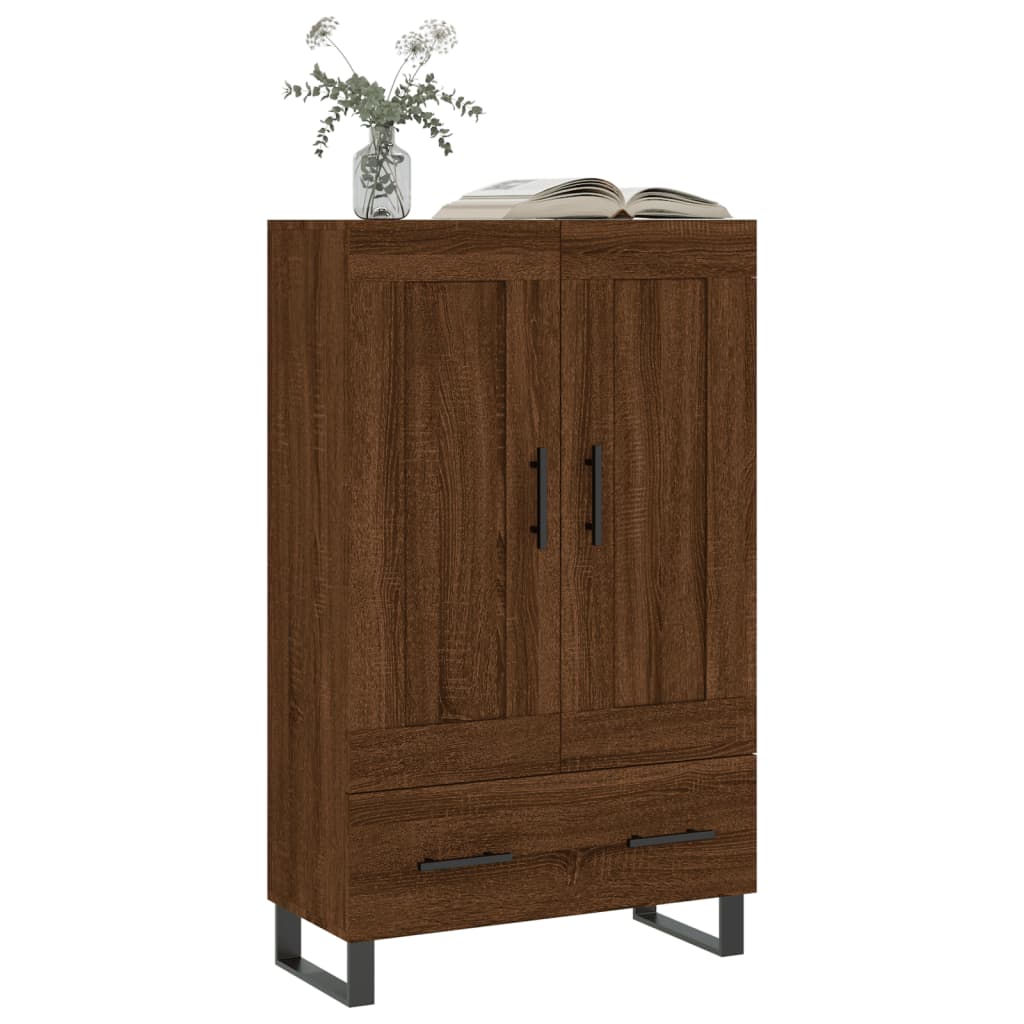 Highboard Braun Eichen-Optik 69,5x31x115 cm Holzwerkstoff