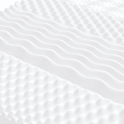 Schaumstoffmatratze Weiß 100x200 cm 7-Zonen Härtegrad 20 ILD