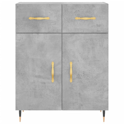 Highboard Betongrau 69,5x34x180 cm Holzwerkstoff