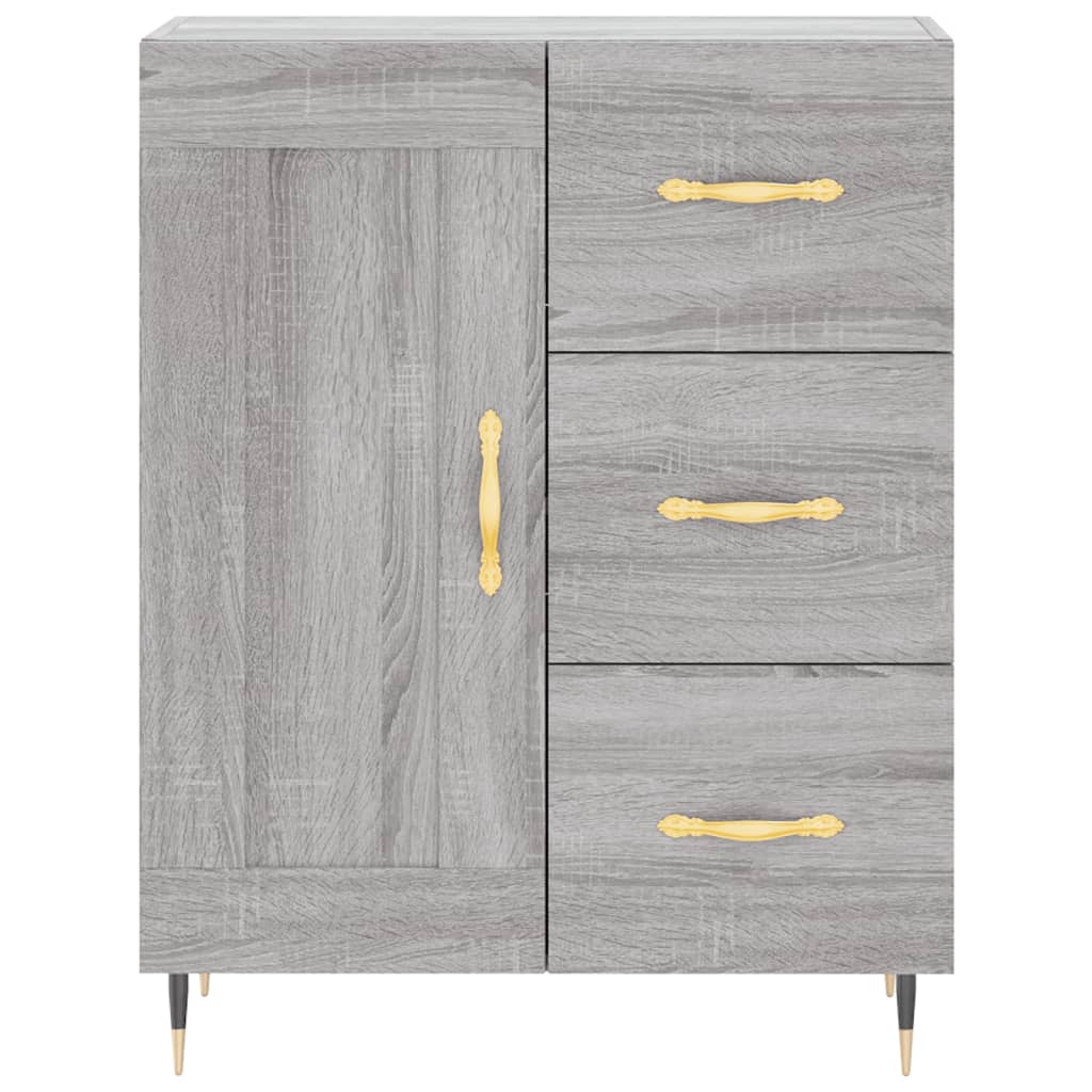 Highboard Grau Sonoma 69,5x34x180 cm Holzwerkstoff