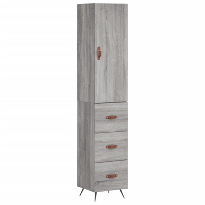 Highboard Grau Sonoma 34,5x34x180 cm Holzwerkstoff