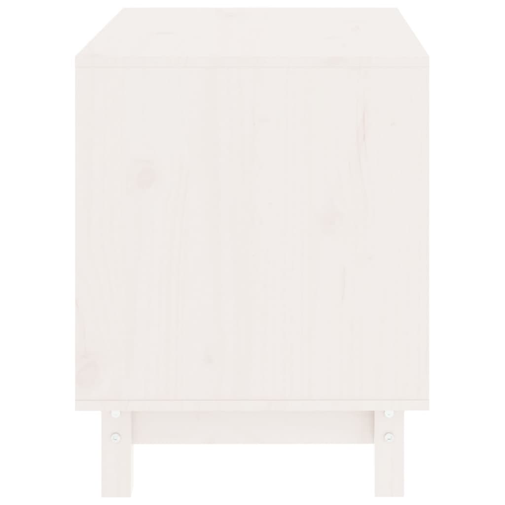 Hundehütte Weiß 60x45x57 cm Massivholz Kiefer