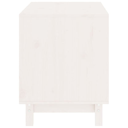 Hundehütte Weiß 60x45x57 cm Massivholz Kiefer