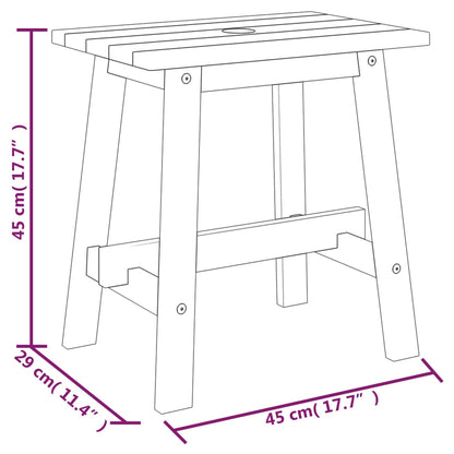 Hocker 45x29x45 cm Rechteckig Massivholz Akazie